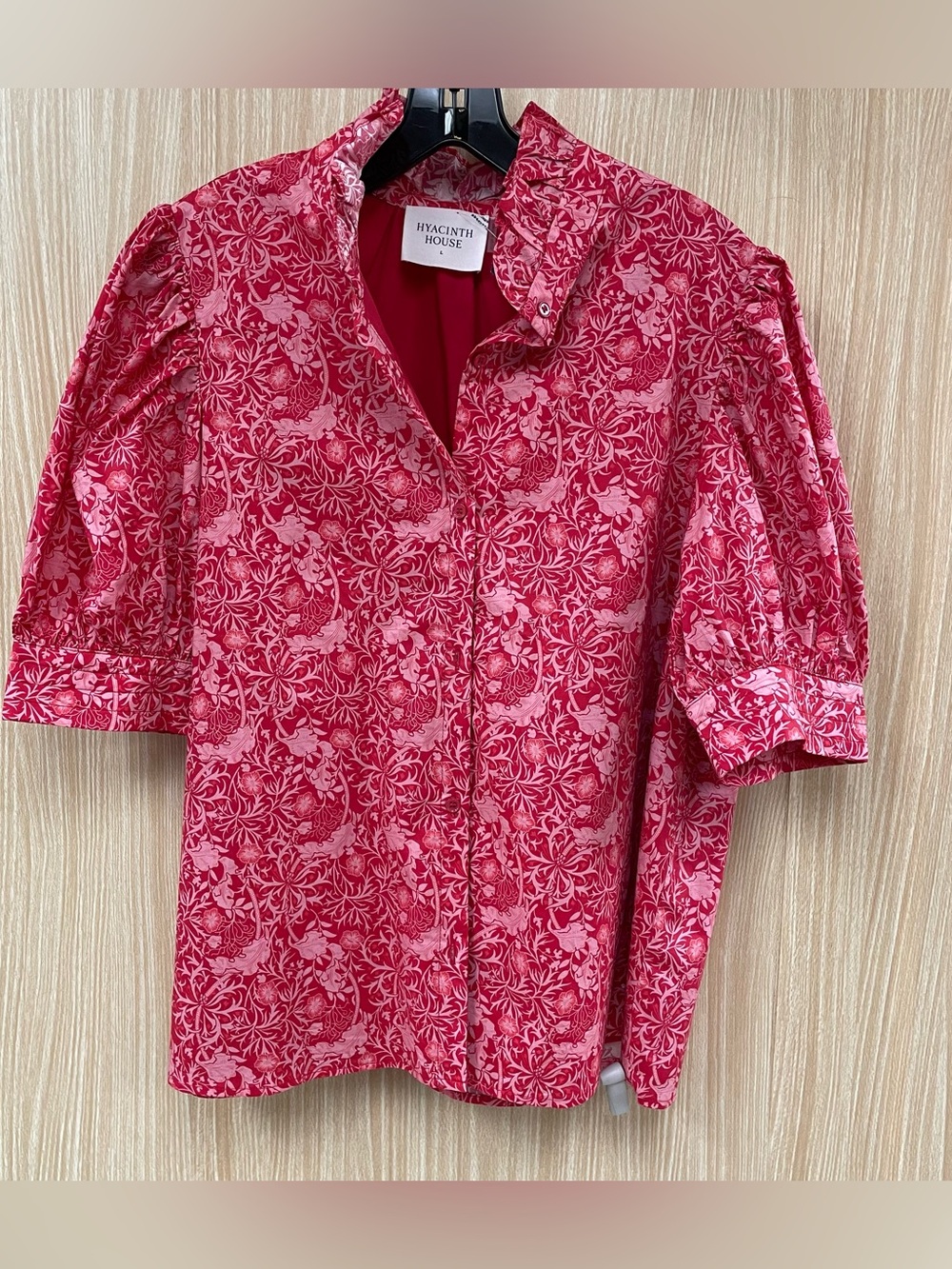Hyacinth House red print top size large